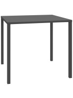 CAMAY 70x70 oder 80X80 aus lackiertem Metall weißem oder schwarzem Außentisch