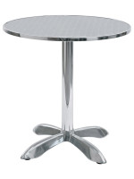 SIRO diam 70 o 80 cm tavolo rotondo in alluminio per bar esterno residence hotel ristoranti b&b chalet