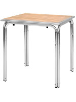 LEVANZO Choice table aluminum table and oak wood for chalet bar restaurants