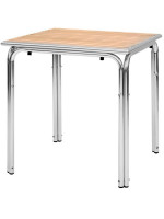 LEVANZO e choix des mesures de table en aluminium et bar en bois de chêne restaurants chalets