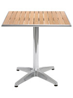 ELBA choix mesure Table en bois en aluminium et chêne pour bar chalet d'hôtel restaurants en plein air