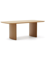 BRAD Table de 200 ou 240 cm en MDF plaqué chêne