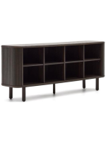 AFRO sideboard 180x75h cm with 2 sliding doors in ash dark finish with slat effect