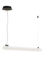 CLAYTON lampadario regolabile in altezza in metallo e lampada a LED in vetro satinato