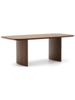 ENZY 200 oder 240 cm Tisch aus MDF mit Walnussfurnier