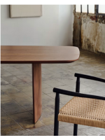 ENZY 200 oder 240 cm Tisch aus MDF mit Walnussfurnier