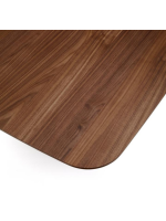 ENZY 200 or 240 cm table in walnut veneer MDF