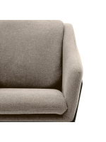 DEKA armchair in beige fabric and black metal structure