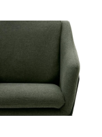 TULIPANO fauteuil en tissu vert et structure en métal noir