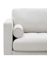 CORSICA 2 seater sofa in pearl-coloured stain-resistant and water-repellent chenille tufted seat