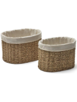 LORNE set of 2 storage baskets in 2 different sizes in natural fibre