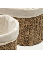 LORNE set of 2 storage baskets in 2 different sizes in natural fibre