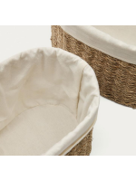 LORNE set of 2 storage baskets in 2 different sizes in natural fibre