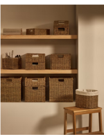 LORNE set of 2 storage baskets in 2 different sizes in natural fibre