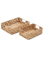 BURNT set of 2 storage baskets in 2 different sizes in natural fibre