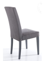 VENICE chair in microfibre fabric and gray wooden legs