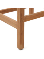 CHIN tabouret hauteur d'assise 67 cm en bois de teck massif et corde pour usage extérieur