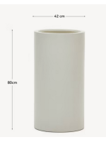 BALUS Vase Ø 42 cm h 80 Weiß Betonpflanzer