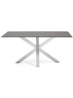 ETNA 160 o 180 o 200 cm con tapa de porcelana y patas de acero INOX