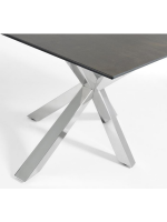 ETNA 160 o 180 o 200 cm con tapa de porcelana y patas de acero INOX