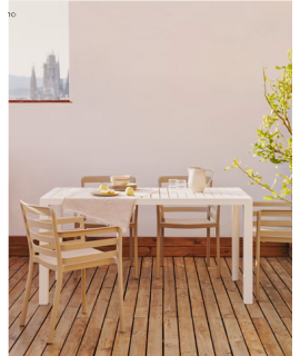 FELIZ choix de taille de table en aluminium blanc pour jardin terrasse bar restaurants salons de crème glacée à l'extérieur