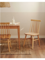 MALLORCA natural or gray or black and white wooden chair with a rustic country style