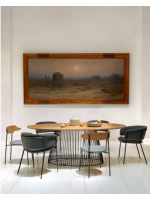 RHAMONA gray or dark gray metal structure armchair design living home studio contract