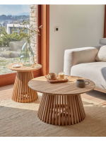 DAVIS Mesa auxiliar en casa de diseño en madera de teca