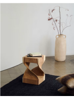 LAMBER Tabouret ou table basse en bois massif