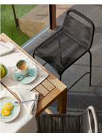 GENIUS stool h 62 or 74 cm choice of color in rope and metal design chair for home garden furniture