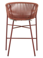 SEATTLE seat h 65 cm color choice rope and metal stool for indoor and outdoor garden terraces
