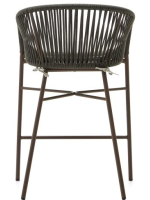 SEATTLE seat h 65 cm color choice rope and metal stool for indoor and outdoor garden terraces