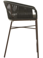 SEATTLE seat h 65 cm color choice rope and metal stool for indoor and outdoor garden terraces