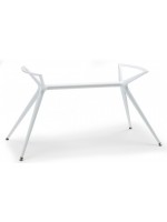 METROPOLIS BASE TABLE XL pour plateaux de 180x90 cm à 220x100 cm structure en acier pour plateaux en verre ou bois ou stratifié