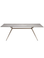 METROPOLIS TABLE BASE XL for tops from 180x90 cm to 220x100 cm steel structure for glass or wood or laminate tops