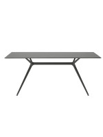 METROPOLIS BASE TABLE L pour plateau 180x90 cm structure en acier pour plateau en verre ou bois ou quartz ou stratifié