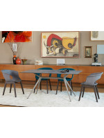 METROPOLIS TABLE BASE L für Tischplatte 180x90 cm Stahlkonstruktion für Tischplatte aus Glas oder Holz oder Quarz oder Laminat