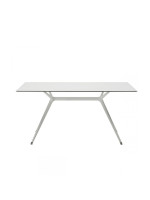 copy of METROPOLIS BASE TABLE L pour plateau 160x90 cm structure en acier pour plateau en verre ou bois ou quartz ou stratifié