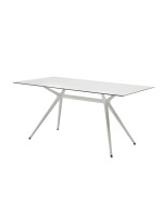 copy of METROPOLIS BASE TABLE L pour plateau 160x90 cm structure en acier pour plateau en verre ou bois ou quartz ou stratifié