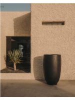 ROSABAYA vase h 120 cm black concrete planter