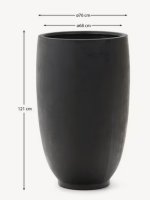 ROSABAYA vase h 120 cm black concrete planter