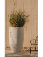 ANNER vase h 120 cm jardinière en béton blanc