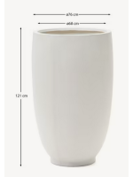 ANNER vase h 120 cm white concrete planter