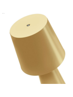 ABAIR lampada da tavolo grande h 40 cm portatile a LED in metallo oro