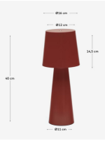 CUBA lampe à poser h 40 cm pour l'extérieur portable LED métal couleur au choix