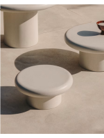 DADA little table in resistant white concrete for gardens and terraces