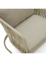 ACEM armchair with rope and metal for indoor and outdoor garden terraces