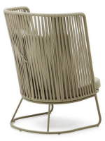 BABILONIA armchair with rope and metal for indoor and outdoor garden terraces