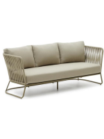 ACEM sofa L 189 cm with rope and metal for indoor and outdoor garden terraces