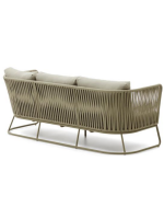 ACEM sofa L 189 cm with rope and metal for indoor and outdoor garden terraces